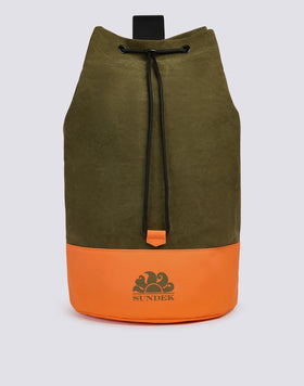 COTTON SHOULDER BAG WITH CONTRASTING COLOURS