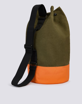 COTTON SHOULDER BAG WITH CONTRASTING COLOURS