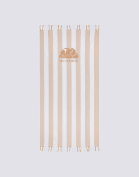SERVIETTE DE PLAGE FOUTA JACQUARD AVEC LOGO