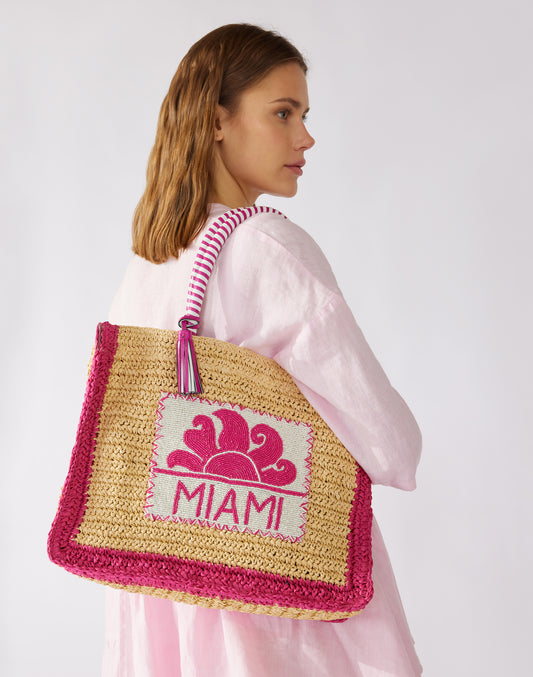 MIAMI RAFFIA BAG