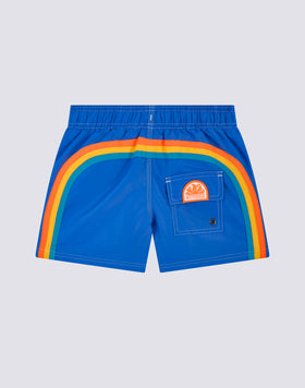 MAILLOT DE BAIN GARÇON ICONIQUE EN TAFFETAS TAILLE COURTE ÉLASTIQUE