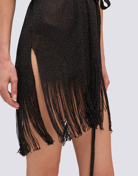 KAFTANO CORTO IN LUREX CON CINTURINO