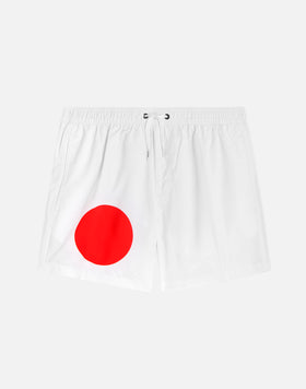 MAILLOT DE BAIN TAILLE COURTE ÉLASTIQUÉE POLYESTER RECYCLÉ REPREVE® DRAPEAU JAPONAIS
