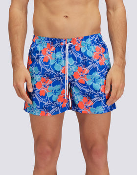 REPREVE® TRAJE DE BAÑO CORTO CON CINTURA ELÁSTICA Y INSIDE FLOWERS ESTAMPADO