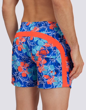 REPREVE® TRAJE DE BAÑO CORTO CON CINTURA ELÁSTICA Y INSIDE FLOWERS ESTAMPADO