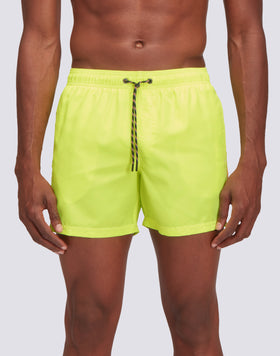 MAILLOT DE BAIN COURT TAILLE ÉLASTIQUÉE POLYESTER RECYCLÉ REPREVE® FLUO