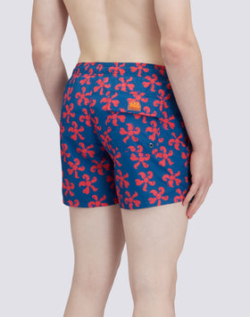 SHORT DE BAIN COURT À TAILLE ÉLASTIQUE AVEC IMPRIMÉ PLANET SUMMER EN POLY RECYCLÉ