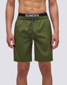 COSTUME DA BAGNO LUNGO VITA ELASTICATA LIGHT POLY CON ELASTICO LOGO