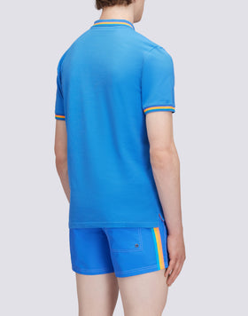 POLO BRICE IN COTONE PIQUET CON DETTAGLI TRICOLOR