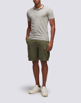 BRICE POLO SHIRT IN PIQUET COTTON WITH TRICOLOR DETAILS