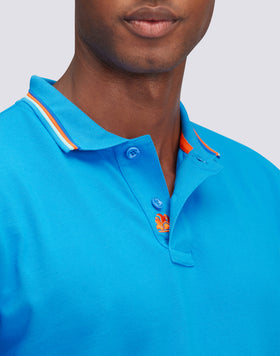 POLO BRICE IN COTONE PIQUET CON DETTAGLI TRICOLOR