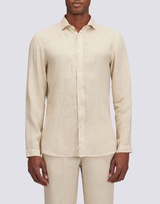 CAMICIA IN LINO CON COLLO CLASSICO