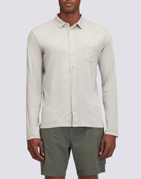 CAMICIA IN COTONE JERSEY TINTO CAPO