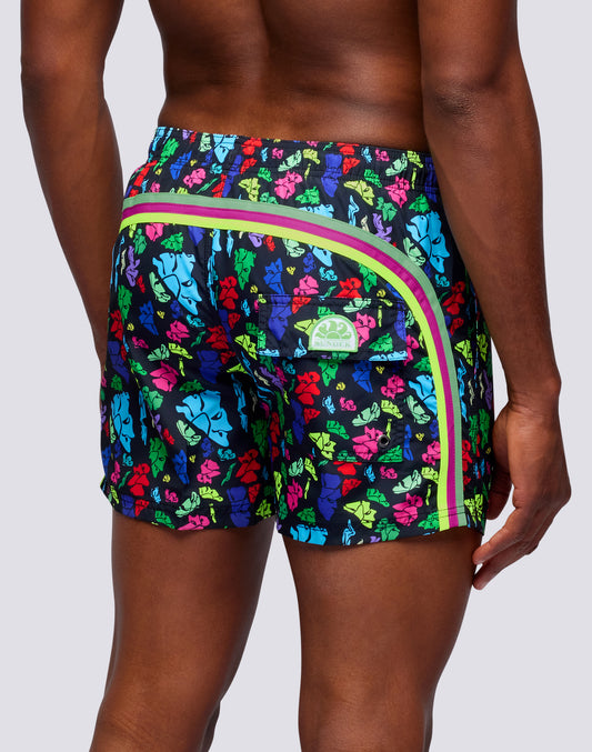 SWIM SHORTS PRINT EVER CHANGING LOGO REPREVE®