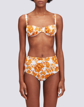 IPANEMA - SLIP CULOTTE A VITA ALTA STAMPA FLOWER TALE