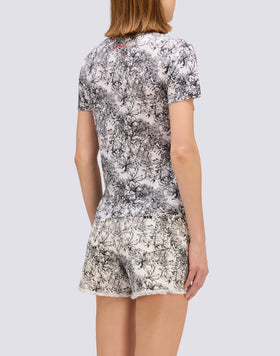 HALF-SLEEVED LINEN T-SHIRT