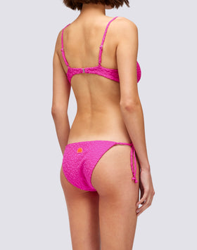 ANITA - TERRY BRIEFS WITH FLORAL JACQUARD LEOPARD MOTIF