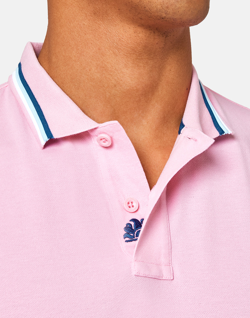 BRICE COTTON PIQUÉ POLO SHIRT WITH TRICOLOUR DETAILS