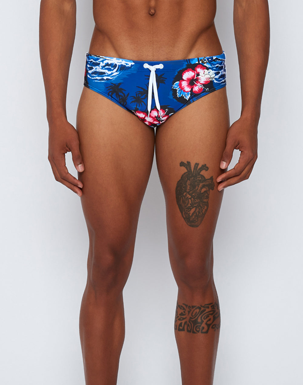 SWIM BRIEFS WITH FLORAL PRINT