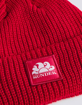 RIBBED CHILD'S HAT WITH LOGO