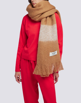 SCIARPA CON BLOCCO COLORE A CONTRASTO