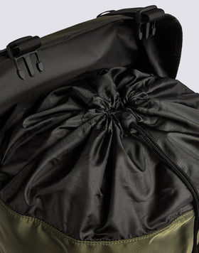 SHINY NYLON BACKPACK WITH CARGO POCKETS