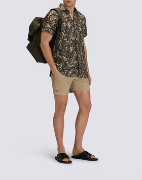 SHINY NYLON BACKPACK WITH CARGO POCKETS