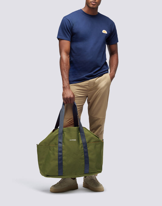 MILITARY TOTE BAG WITH CONTRAST DETAILS