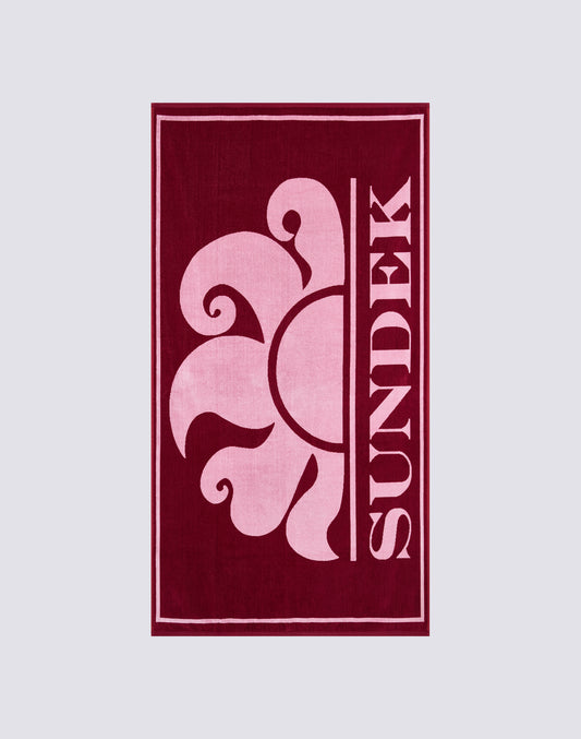 TELO JACQUARD IN SPUGNA CON MAXI LOGO