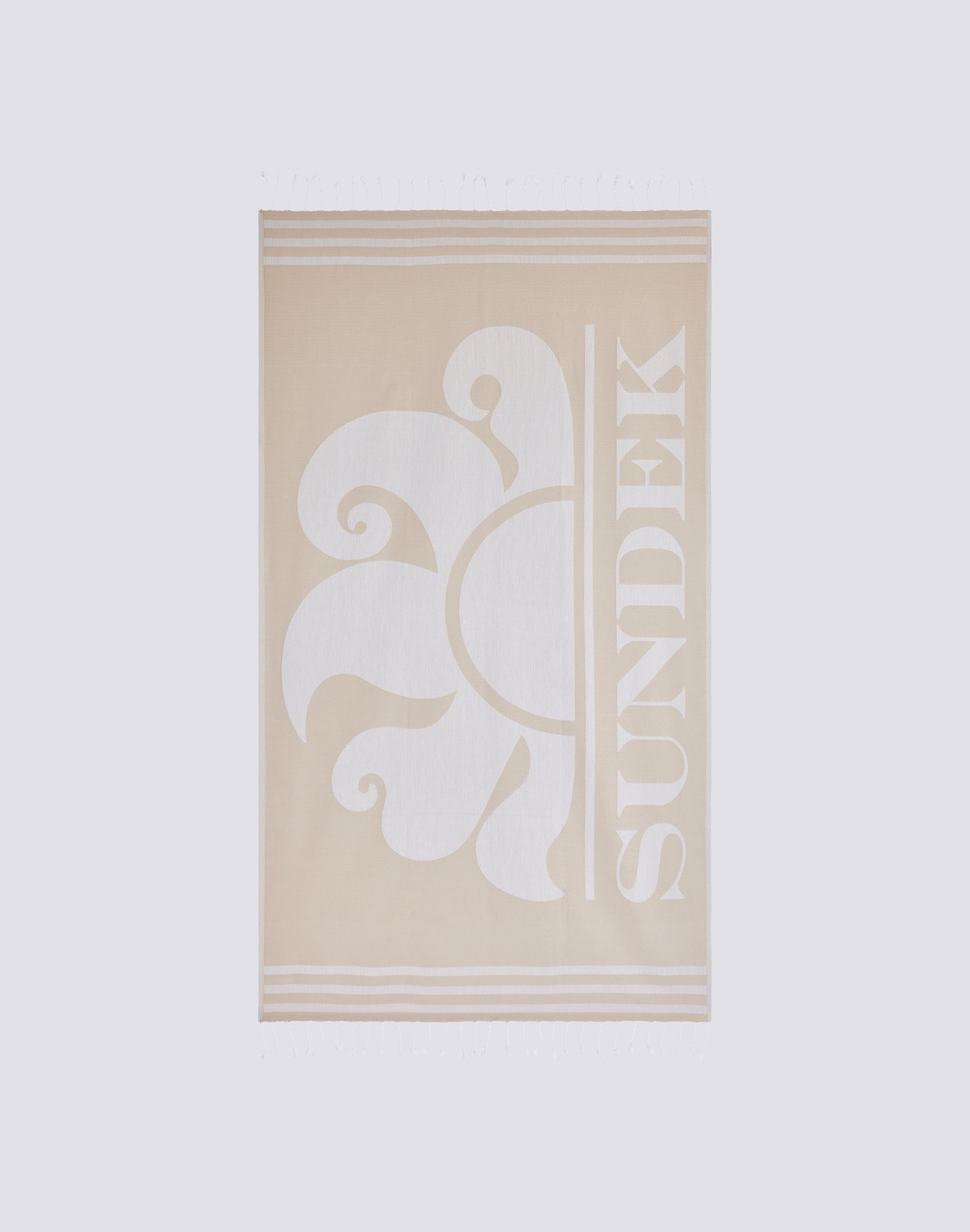 Sundek jacquard fouta beach towel with logo AM401ATC1000-96600 – SUNDEK