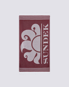 SERVIETTE DE PLAGE FOUTA JACQUARD AVEC LOGO