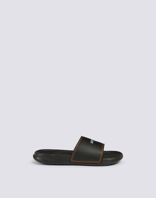 BAND SANDALS WITH CONTRASTING STITCHING