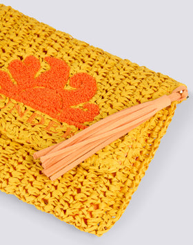 GABI - POCHETTE IN PAPER STRAW