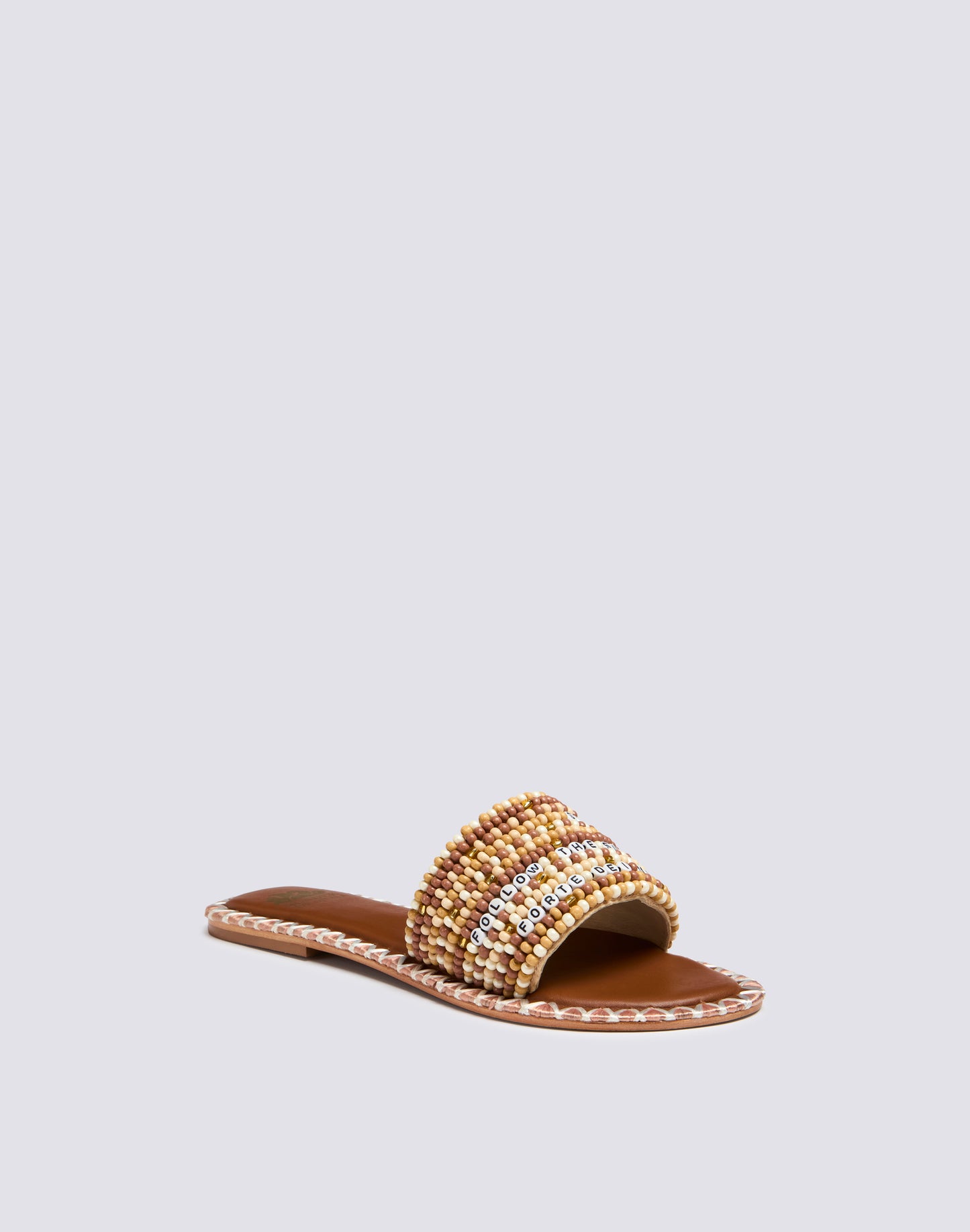 BAND SLIPPERS EMBROIDERED WITH FORTE DEI MARMI BEADS