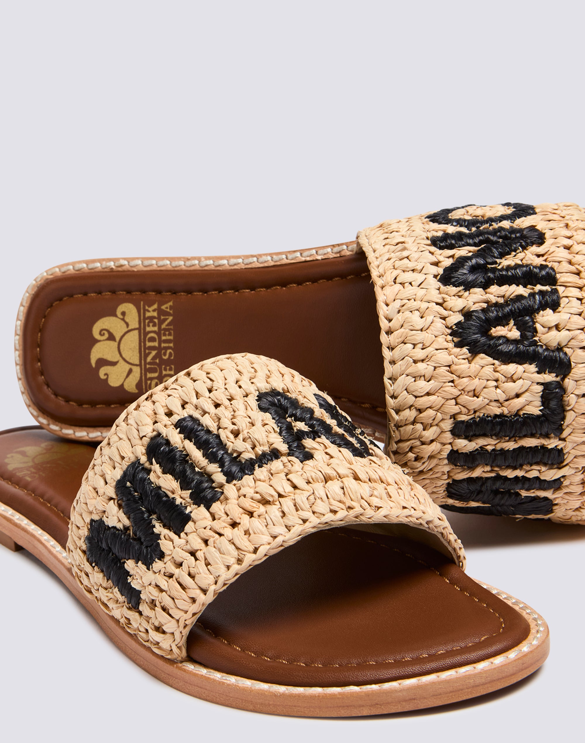 MILAN RAFFIA BAND SLIPPERS