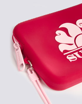 MINI BOLSO DE MANO DE GOMA CON LOGOTIPO