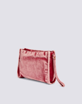 YARN-DYED COTTON CANVAS CLUTCH BAG
