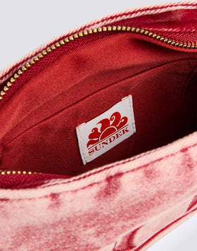 YARN-DYED COTTON CANVAS CLUTCH BAG