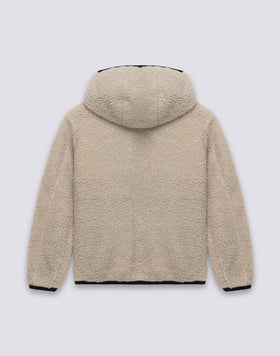 CHAQUETA TEDDY NIÑO CON CAPUCHA Y CREMALLERA