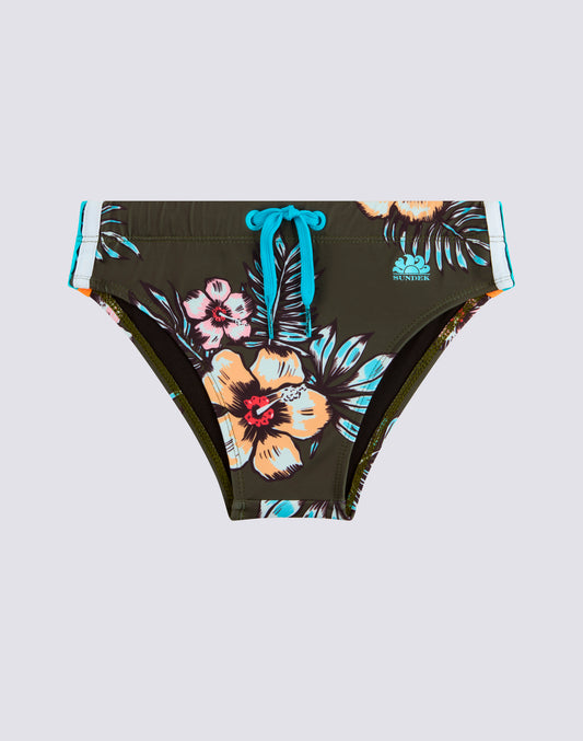 DIWALTER MINI SWIM BRIEFS WITH GRAPHIC FLOWER PRINT
