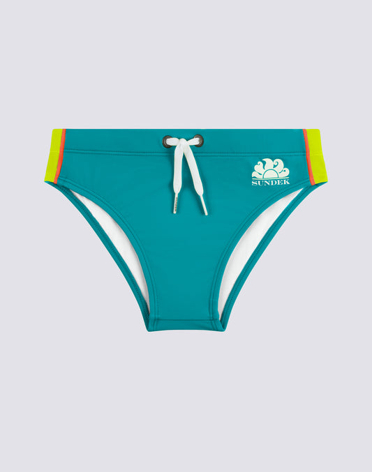 BAÑADOR PARA NIÑO CON DETALLES DE ARCOÍRIS EN LOS LADOS