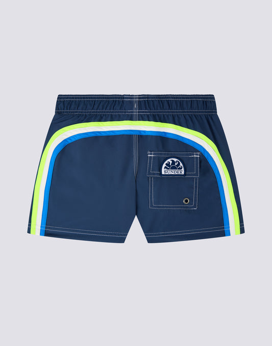 BOYS' SHORT SWIMSUIT WITH ELASTIC WAIST REPREVE®