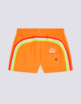 BOYS' SHORT SWIMSUIT WITH ELASTIC WAIST REPREVE®