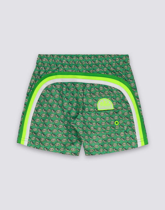 BAÑADOR CORTO CON CINTURA ELÁSTICA REPREVE® CON ESTAMPADO FRUIT FIESTA
