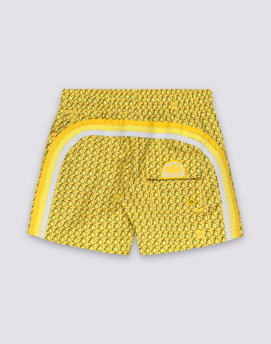 BAÑADOR CORTO CON CINTURA ELÁSTICA REPREVE® CON ESTAMPADO FRUIT FIESTA