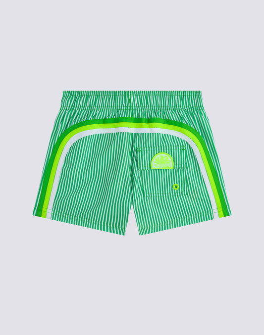 BAÑADOR CORTO CON CINTURA ELÁSTICA REPREVE® CON ESTAMPADO JUICY STRIPES