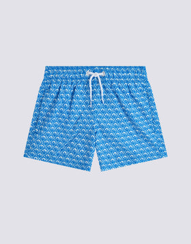 BAÑADOR CORTO CON CINTURA ELÁSTICA REPREVE® CON ESTAMPADO MAJOLICA SUNSET