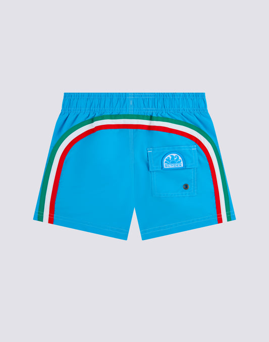 CHILDREN'S SWIM SHORTS WITH ELASTICATED WAIST ICONIC TAFFETA