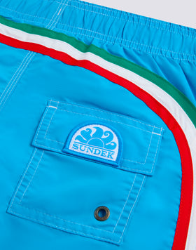 CHILDREN'S SWIM SHORTS WITH ELASTICATED WAIST ICONIC TAFFETA