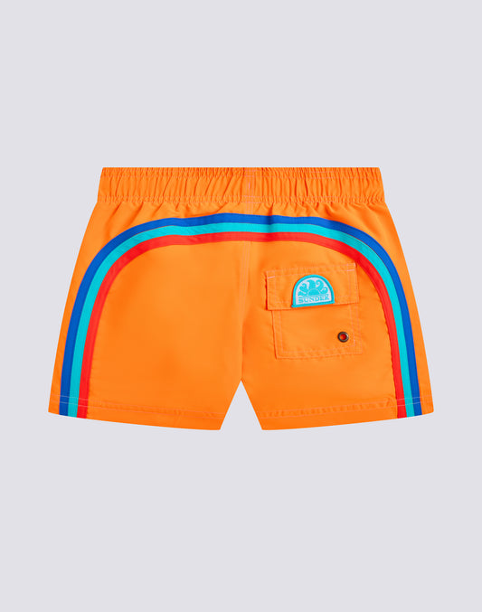 CHILDREN'S SWIM SHORTS WITH ELASTICATED WAIST ICONIC TAFFETA